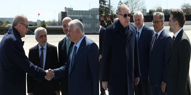 THY’ye Veda Eden Bolat ve Ekşi, Cumhurbaşkanı Erdoğan’ı Uğurladı